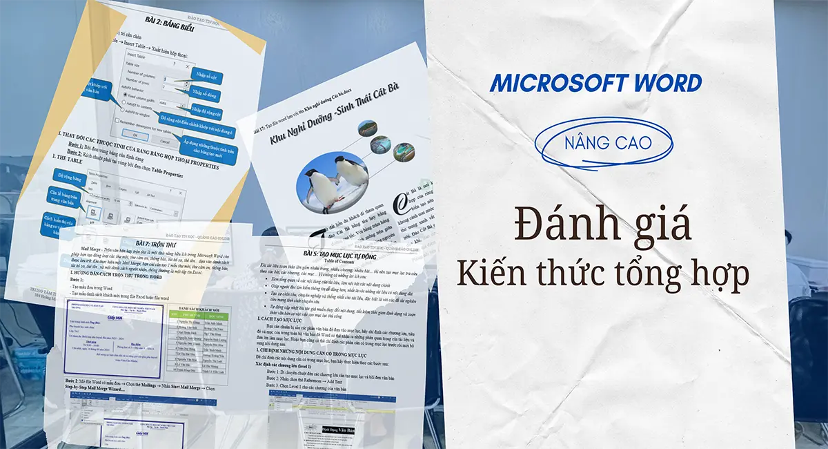 ĐÁNH GIÁ KIẾN THỨC WORD TỔNG HỢP